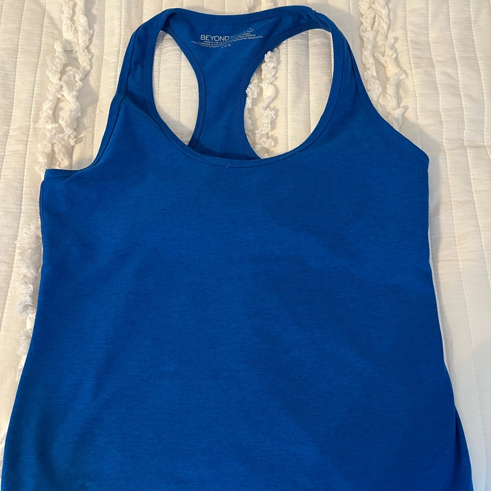Blue Racerback Tank Top